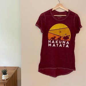 Disney Lion King maroon burnout tshirt
